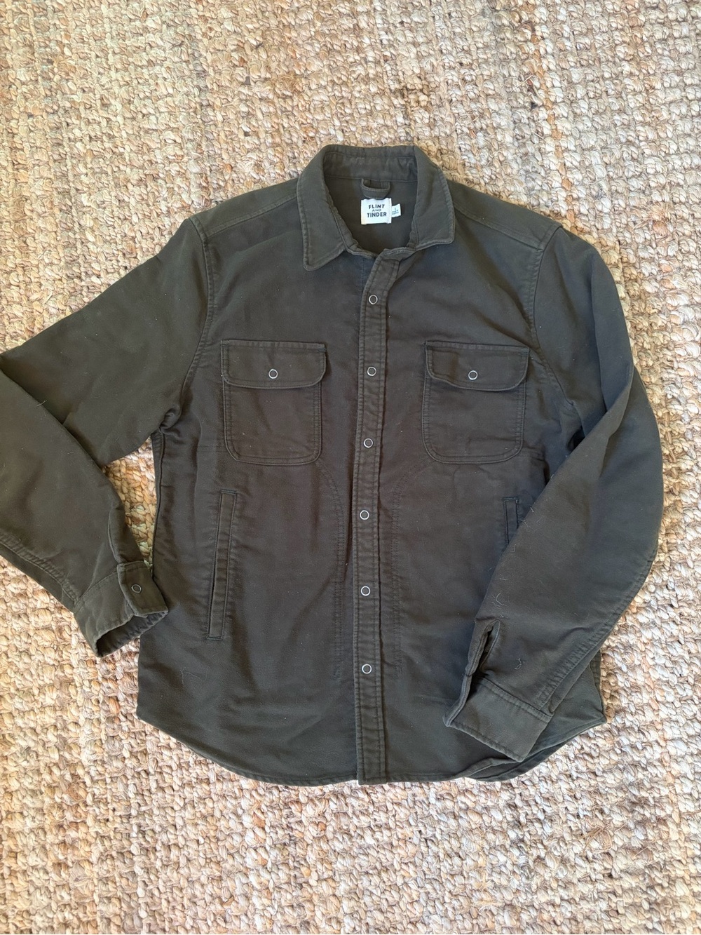 Men's Olive Utility Shirt Jacket